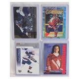 Lot of 4 Hockey Cards Featuring Jason Allison Topps Finest, Manon Rheaume Auto, Claude Lemieux, and Dany Heatley