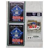 Lot of 3 Ryan Poehling Hockey Cards including 2019 Parkhurst Prominent Prospects Auto Gold PSA 9