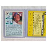 Lot of 2 Ken Griffey Jr. Baseball Cards Including 1989 Major League Debut and 1989 Rookie Score #100T