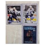 Lot of 3 Hockey Cards Featuring Nic Dowd, Mark Parrish, and Bret Hedican with Autographs