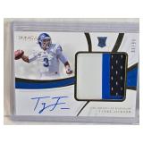 Lot of 2 Football Cards Featuring Tyree Jackson Patch Auto 56/99 and Michael Gallup Rookie Patch Auto