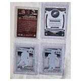 Lot of 4 Football Cards Featuring Kenneth Gainwell 263/299, Jake Fromm 36/49, Kurt Warner, and Laviska Shenault Jr. 45/99