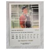 Lot of 13 Top Prospect Promo cards Baseball Cards Featuring Justin Morneau, Adrian Gonzalez, and Drew Henson