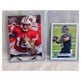 Lot of 2 Russell Wilson Football Cards including Upper Deck Star Rookies and Topps Magic Rookie