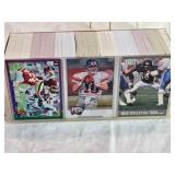 8" Plastic Case of Various Brand NFL Football Cards Including from 2008 Upper Deck Football Heroes, Fleer Ultra 