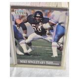 8" Plastic Case of Various Brand NFL Football Cards Including from 2008 Upper Deck Football Heroes, Fleer Ultra 