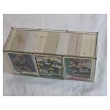 8" Plastic Case of Various Brand NFL Football Cards Including from 2008 Upper Deck Football Heroes, Fleer Ultra 