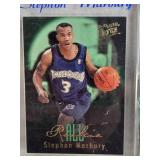 Lot of 2 Basketball Cards Featuring Stephon Marbury 96-97 Fleer All Rookie and Alonzo Mourning NBA Draft