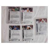 Lot of 5 Hockey Cards Featuring John Klingberg, Teuvo Teravainen, Victor Hedman, Brock Boeser, and John Moore. 2020-21 Upper Deck Series 1 Hockey Cards.