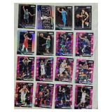 Lot of 16 Basketball Cards 2019-19 Panini Prizm Featuring Kevin Durant, Anthony Davis, Kristaps Porzingis, and John Stockton among others