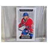 Lot of 2 Ryan Poehling Rookie Hockey Cards Including Upper Deck Rookie Materials Patch and Chronology Rookie Montreal Canadiens Numbered 2/3