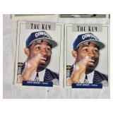 Lot of 11 Football Cards Featuring Brett Favre, Steve Young, Deion Sanders, Jerry Rice, and Barry Sanders