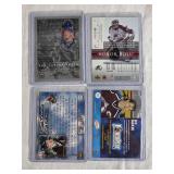 Lot of 4 Hockey Cards Featuring Brett Hull, Patrick Roy, Joe Sakic, and Keith Tkachuk