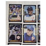 Lot of 25 New York Yankees 1987 Donruss Baseball Cards Featuring Players like Don Mattingly, Rickey Henderson, and Ron Guidry