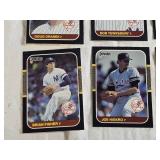 Lot of 25 New York Yankees 1987 Donruss Baseball Cards Featuring Players like Don Mattingly, Rickey Henderson, and Ron Guidry