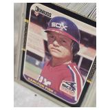 8" Plastic Case of Baseball Cards Featuring Various Brands and Year 