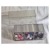 8" Plastic Case of Baseball Cards Featuring Various Brands and Year 