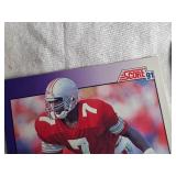 Box of Football Cards Various Brands and Years including sets like Fleer 
