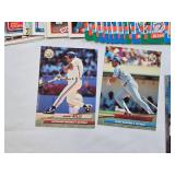 Lot of Baseball Cards Featuring Bo Jackson, Mark Thompson, Albert Belle, Rafael Palmeiro, Cecil Fielder, Bobby Bonilla, and More