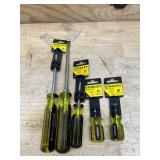 STANLEY various sized screwdrivers (lot of 5)