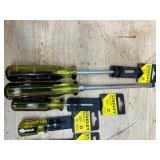 STANLEY various sized screwdrivers (lot of 5)