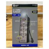 Commercial Electric 6ft Cord + 12 Outlet