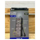 Commercial Electric 6ft Cord + 12 Outlet