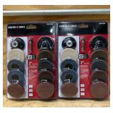 PORTER CABLE 12Pc Assorted Discs With Backing Pad lot of 2 1021256