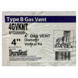 DuraVent Type B Gas Vent 4  Gas Vent Diameter Vertical Kit