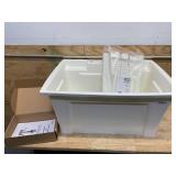 RUGGED TUB32 in. x 22 in. White Freestanding Utility/Laundry Sink