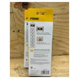 6-Outlet White Power Strip w/3 ft. Cord (lot of 2)