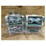 Baby GUND Spunky Puppy Rattle Booties Plush Baby Infant Shoes, Blue, One Size Fits All (lot of 4)