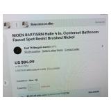 Moen Halle Brushed Nickel 4" Cenetrset Bathroom Faucet - 84971SRN