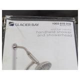 Glacier Bay Brushed Nickel Wall Bar Combo Hanhel Shower and Showerhead  - 8654252HC