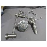 Glacier Bay Brushed Nickel Wall Bar Combo Hanhel Shower and Showerhead  - 8654252HC