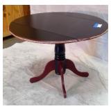 2 tone circle drop leaf table