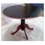 2 tone circle drop leaf table