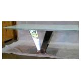 White Glass Table