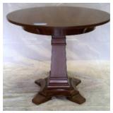 Circle wooden tall table
