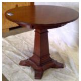 Circle wooden tall table