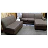 3 piece Brown Sectional
