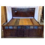 King Wooden Platform Bed Frame