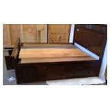 King Wooden Platform Bed Frame