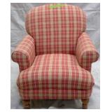 Red Plaid Arm Chair
