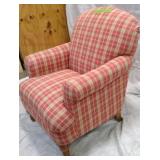 Red Plaid Arm Chair