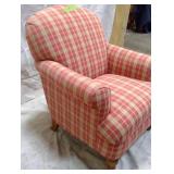 Red Plaid Arm Chair