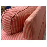 Red Striped Couch