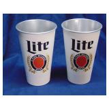 Miller Lite 22oz aluminum cups quantity 2