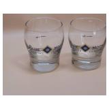 Two Blue Moon 6 oz glass tumblers