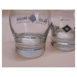 Two Blue Moon 6 oz glass tumblers